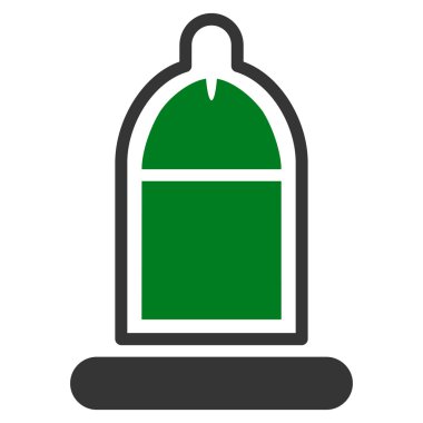 Prezervatif simgesi ile korunan Penis