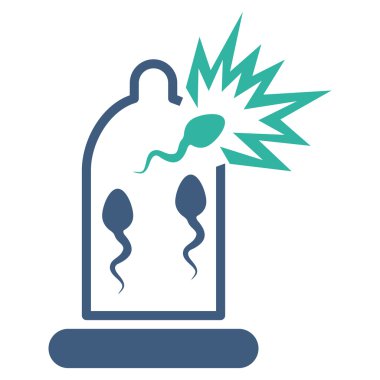 Sperm simgesi ile hasarlı prezervatif