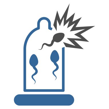 Sperm simgesi ile hasarlı prezervatif