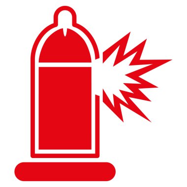 Hasarlı prezervatif Penis simgesi olan