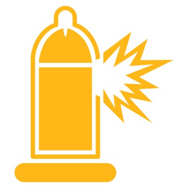 Hasarlı prezervatif Penis simgesi olan