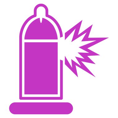 Hasarlı prezervatif Penis simgesi olan