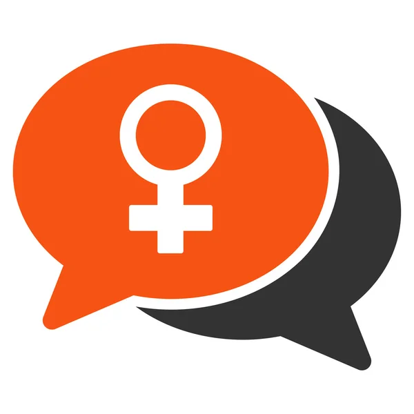Icona Chat femminile — Vettoriale Stock