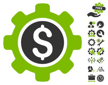 Araçlar Bonus ile Finansal Araçlar Düz Vektör Simgesi