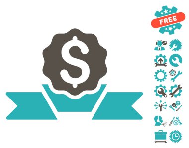 Araçlar Bonus ile Dolar Ödülü Düz Vektör Simgesi