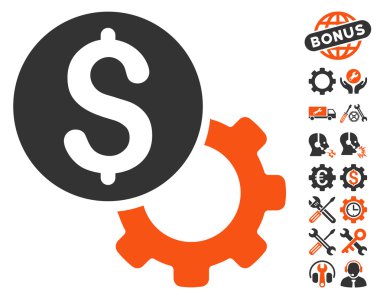 Araçlar Bonus ile Ödeme Araçları Düz Vektör Simgesi