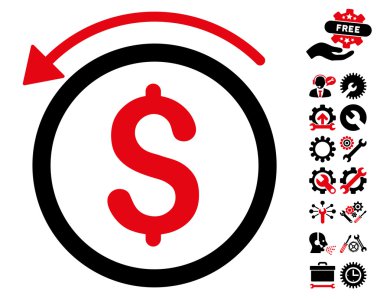 Araçlar Bonusu ile Düz Vektör Simgesini Geri Ödeme