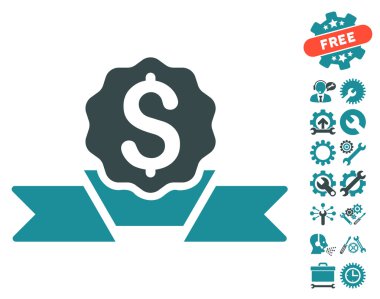 Araçlar Bonus ile Dolar Ödülü Düz Vektör Simgesi