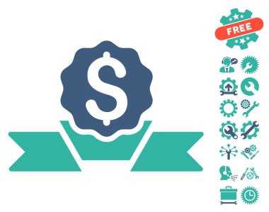 Araçlar Bonus ile Dolar Ödülü Düz Vektör Simgesi