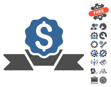 Araçlar Bonus ile Dolar Ödülü Düz Vektör Simgesi