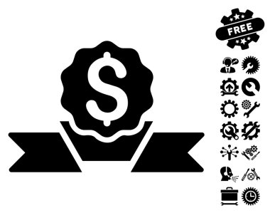 Araçlar Bonus ile Dolar Ödülü Düz Vektör Simgesi