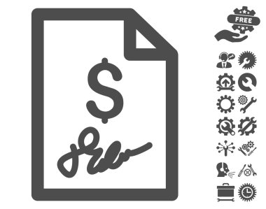 Araçlar Bonusile Fatura Sayfası Düz Vektör Simgesi