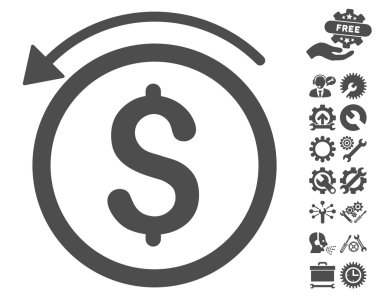 Araçlar Bonusu ile Düz Vektör Simgesini Geri Ödeme