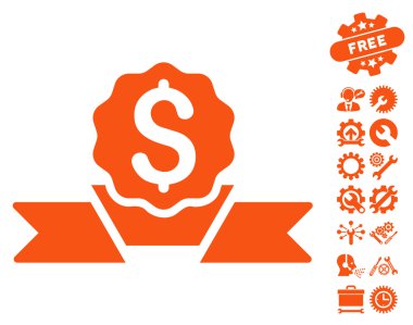 Araçlar Bonus ile Dolar Ödülü Düz Vektör Simgesi