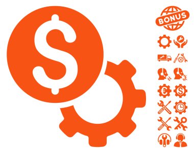 Araçlar Bonus ile Ödeme Araçları Düz Vektör Simgesi