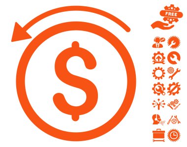 Araçlar Bonusu ile Düz Vektör Simgesini Geri Ödeme