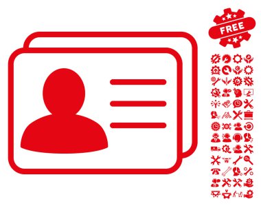 Araçlar Bonus ile Hesap Kartları Düz Vektör Simgesi