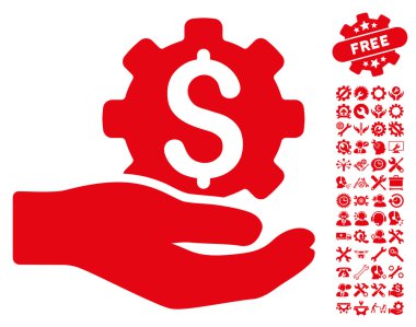 Araçlar Bonus ile Mühendislik Hizmeti Düz Vektör Simgesi