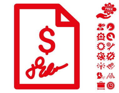 Araçlar Bonusile Fatura Sayfası Düz Vektör Simgesi