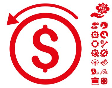 Araçlar Bonusu ile Düz Vektör Simgesini Geri Ödeme