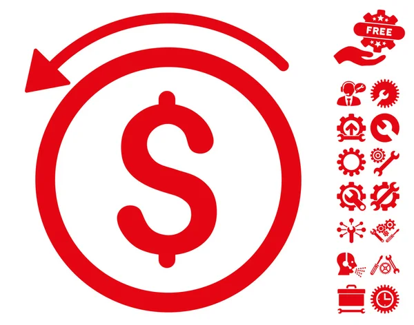 Araçlar Bonusu ile Düz Vektör Simgesini Geri Ödeme