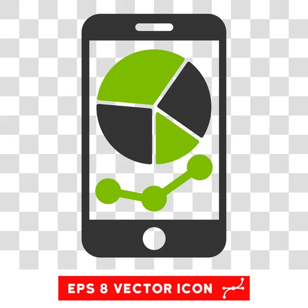 Mobile Graphen eps Vektor-Symbol — Stockvektor