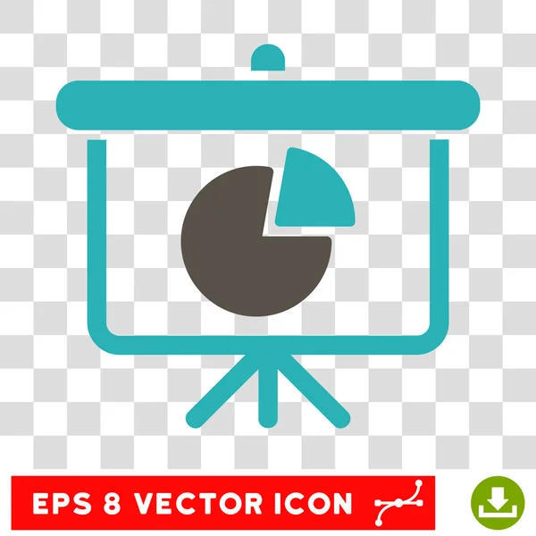 Tortendiagramm Demonstration eps Vektor-Symbol — Stockvektor
