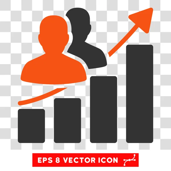 Піктограма росту аудиторії Eps Векторні — стоковий вектор