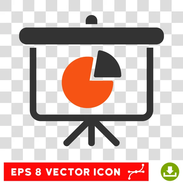 Pie Chart Demonstração Eps Vector Icon — Vetor de Stock