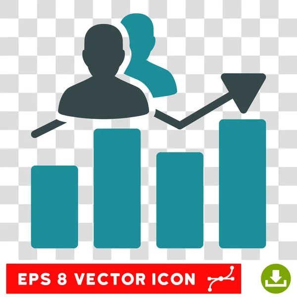 Gráfico de audiência Eps Vector Icon — Vetor de Stock