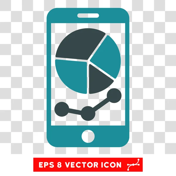 Mobile Graphen eps Vektor-Symbol — Stockvektor