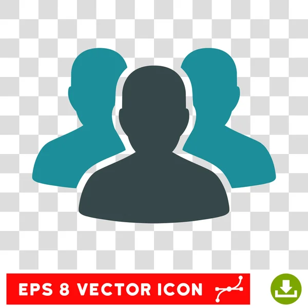 Grupo de usuários Eps Vector Icon — Vetor de Stock