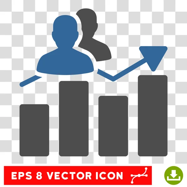 Gráfico de audiência Eps Vector Icon — Vetor de Stock