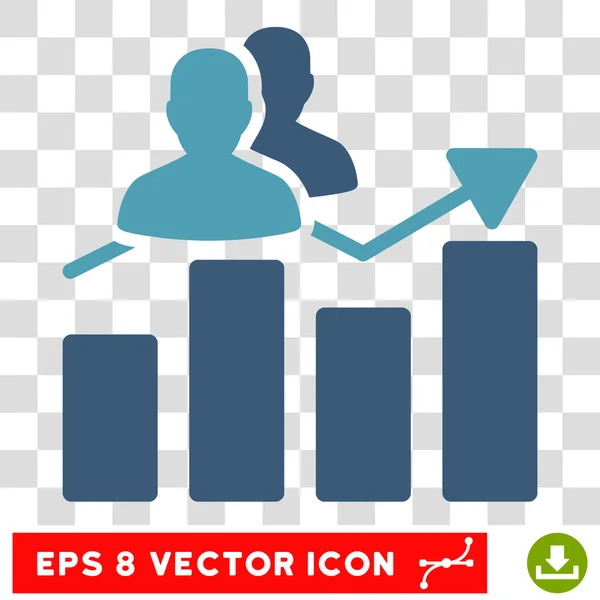 Gráfico de audiência Eps Vector Icon — Vetor de Stock