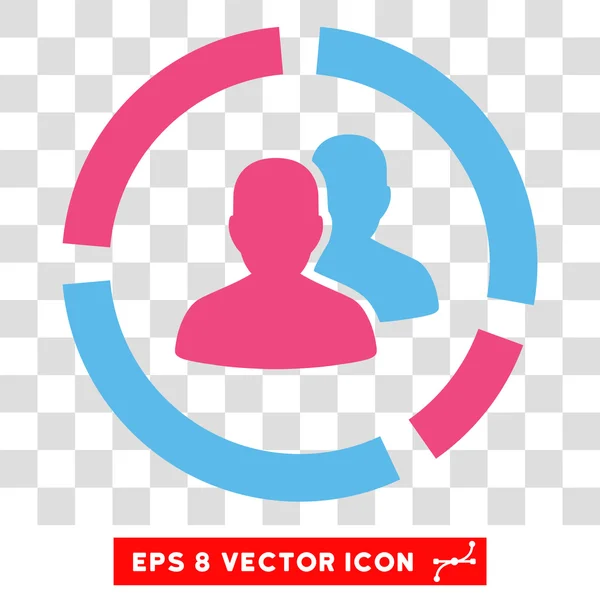 Diagrama Demográfico Eps Vector Icon — Vetor de Stock