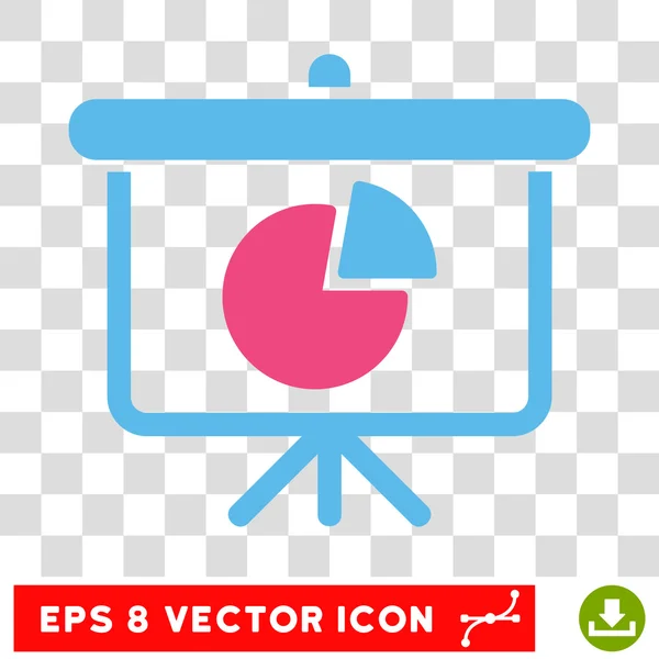 Pie Chart Demonstração Eps Vector Icon — Vetor de Stock