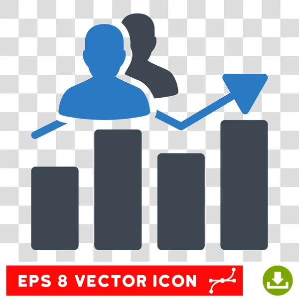 Gráfico de audiência Eps Vector Icon — Vetor de Stock