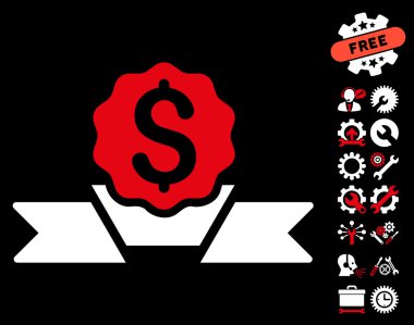 Araçlar Bonus ile Dolar Ödülü Düz Vektör Simgesi