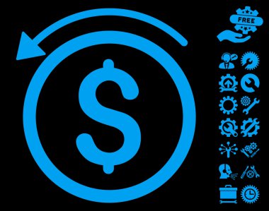 Araçlar Bonusu ile Düz Vektör Simgesini Geri Ödeme