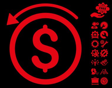 Araçlar Bonusu ile Düz Vektör Simgesini Geri Ödeme