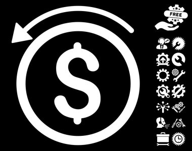 Araçlar Bonusu ile Düz Vektör Simgesini Geri Ödeme