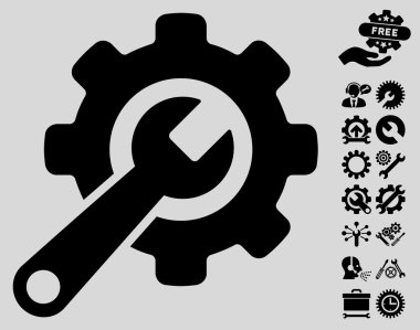 Araçlar Bonus ile Araçlar Düz Vektör Simgesi