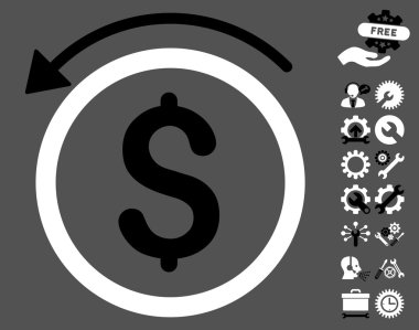 Araçlar Bonusu ile Düz Vektör Simgesini Geri Ödeme