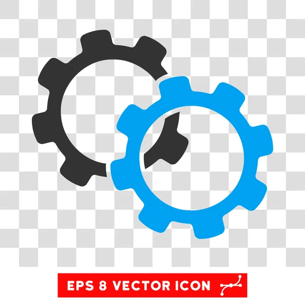 Engrenagens Eps Vector Ícone — Vetor de Stock