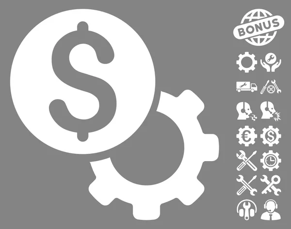 Herramientas de pago Vector plano icono con herramientas de bonificación — Archivo Imágenes Vectoriales