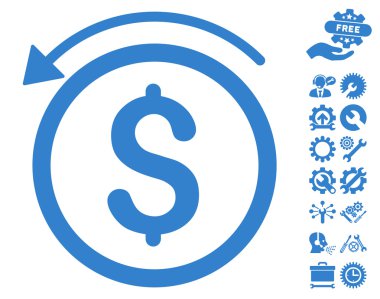 Araçlar Bonusu ile Düz Vektör Simgesini Geri Ödeme