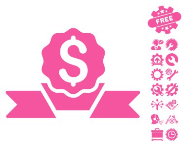 Araçlar Bonus ile Dolar Ödülü Düz Vektör Simgesi