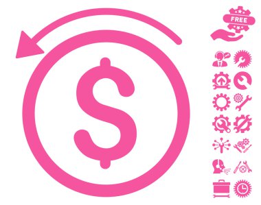 Araçlar Bonusu ile Düz Vektör Simgesini Geri Ödeme