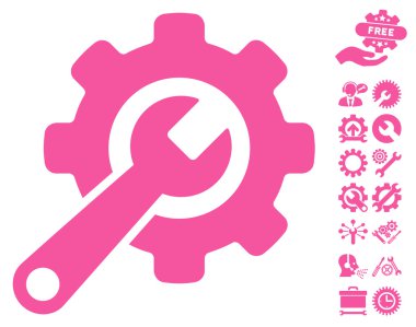 Araçlar Bonus ile Araçlar Düz Vektör Simgesi