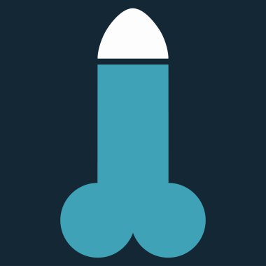 Yapay penis düz simgesi